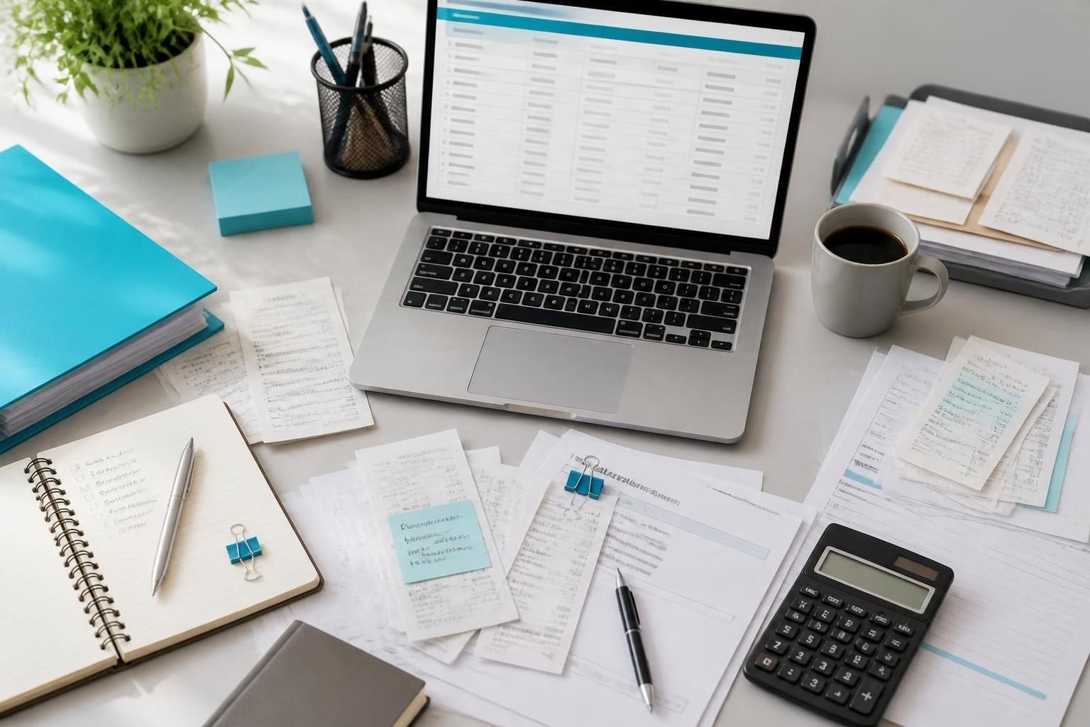 Bookkeeping as a Second Job: Why Your Business Needs a Better System Small business receipts and invoices illustrating bookkeeping as a second job